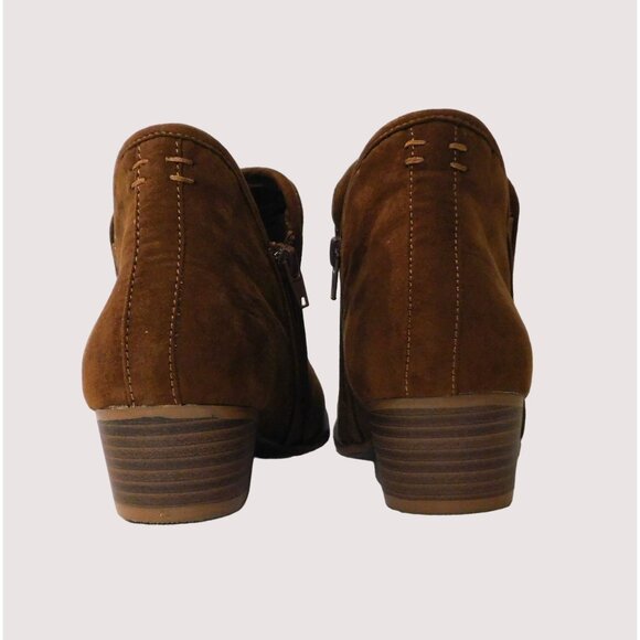 Esprit Hunter Wood Fashion Boots Womens Size 10 Brown Heeled Bootie Faux Suede - Picture 7 of 11